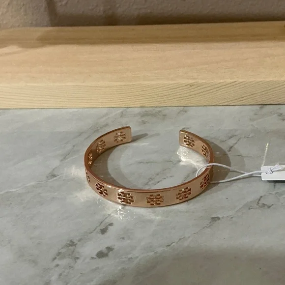 Tory Burch Rose Gold Pierce Cuff Bracelet (NWTs) - Picture 3 of 6